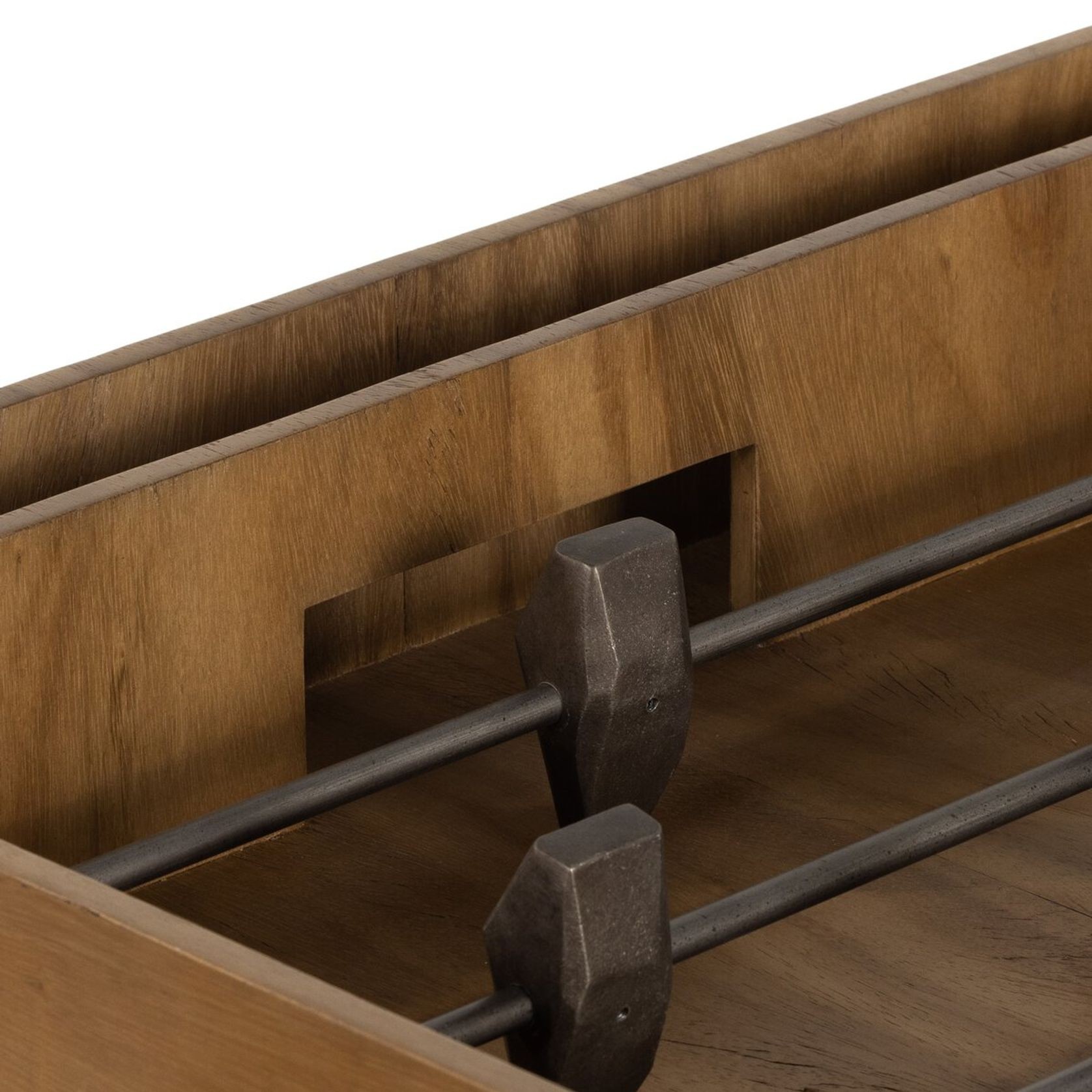 Foosball Table In Aged Metal and Natural Brown Guanacaste gallery detail image