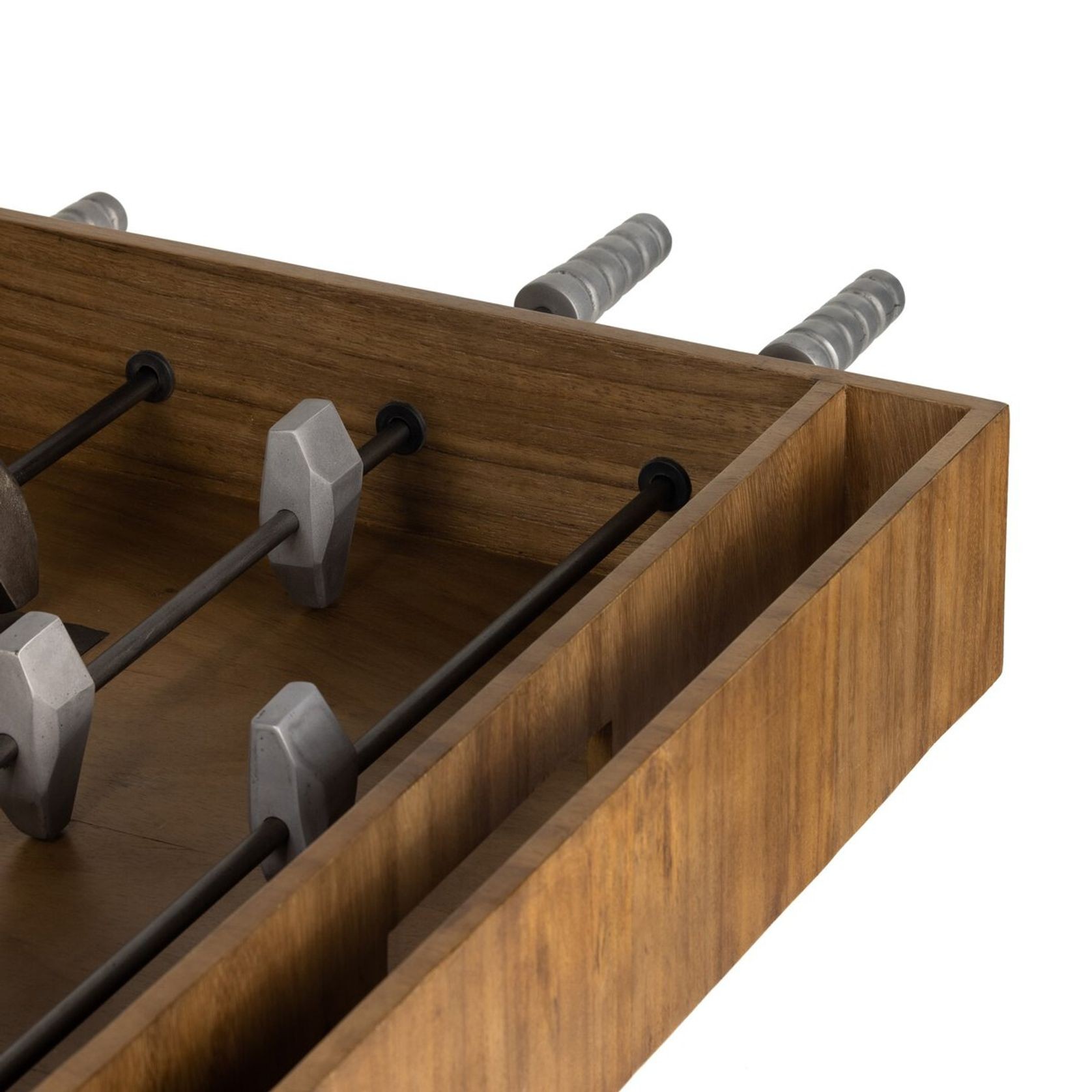 Foosball Table In Aged Metal and Natural Brown Guanacaste gallery detail image