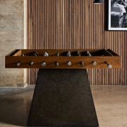 Foosball Table In Aged Metal and Natural Brown Guanacaste gallery detail image