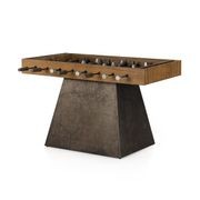 Foosball Table In Aged Metal and Natural Brown Guanacaste gallery detail image