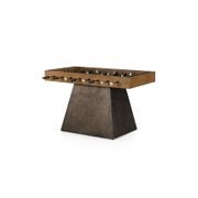 Foosball Table In Aged Metal and Natural Brown Guanacaste gallery detail image