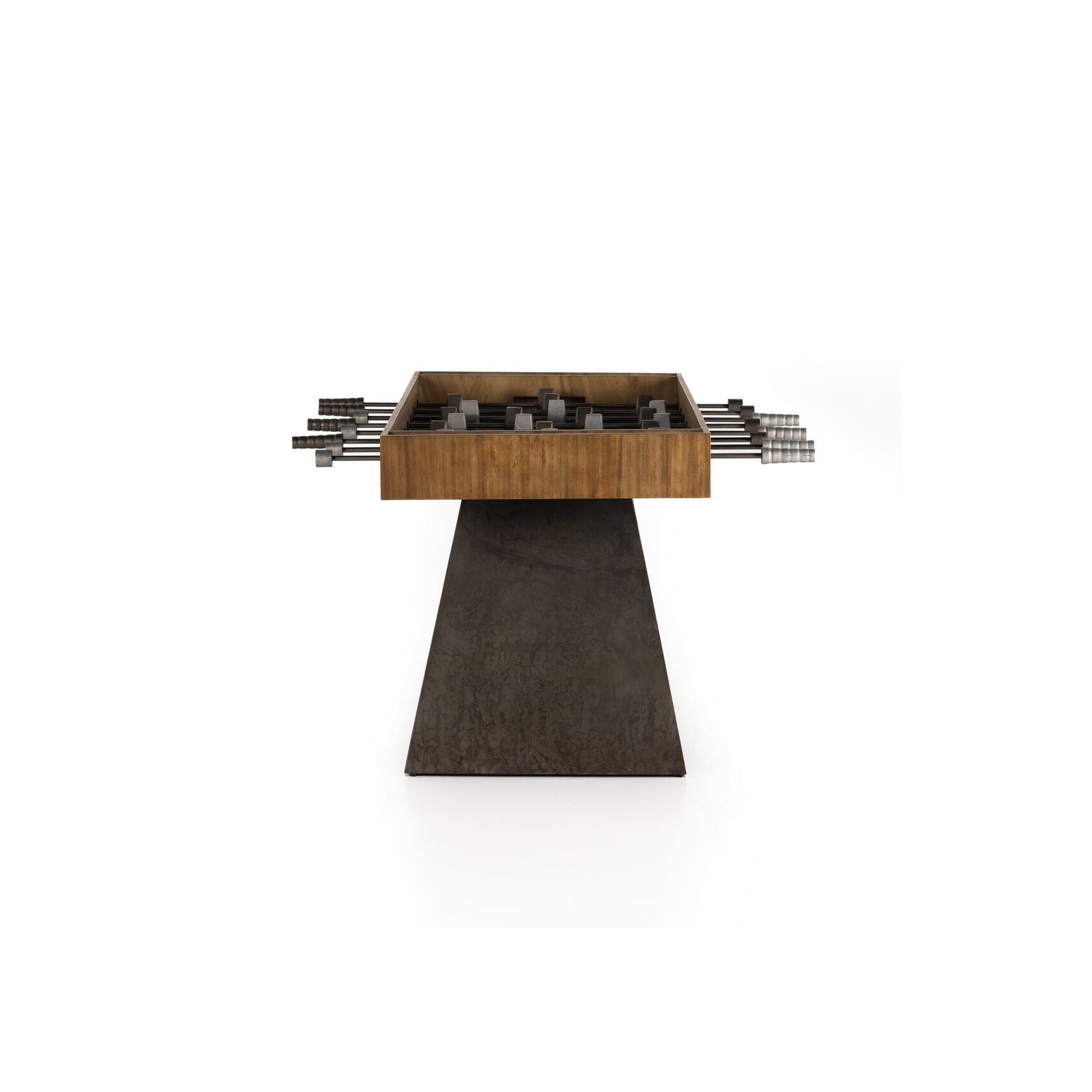 Foosball Table In Aged Metal and Natural Brown Guanacaste gallery detail image