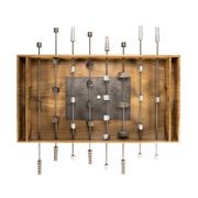 Foosball Table In Aged Metal and Natural Brown Guanacaste gallery detail image