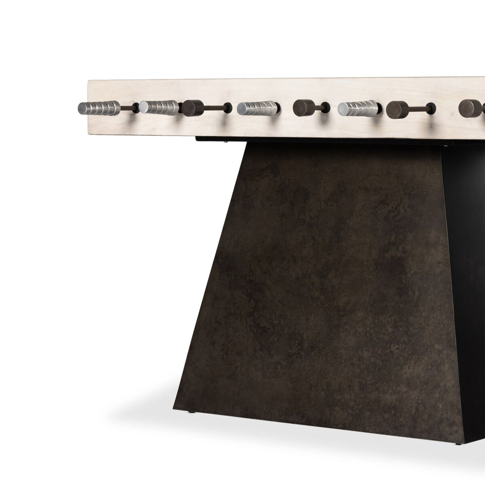 Foosball Table in Aged Metal & Bleached Guanacaste gallery detail image