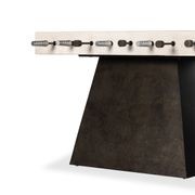 Foosball Table in Aged Metal & Bleached Guanacaste gallery detail image