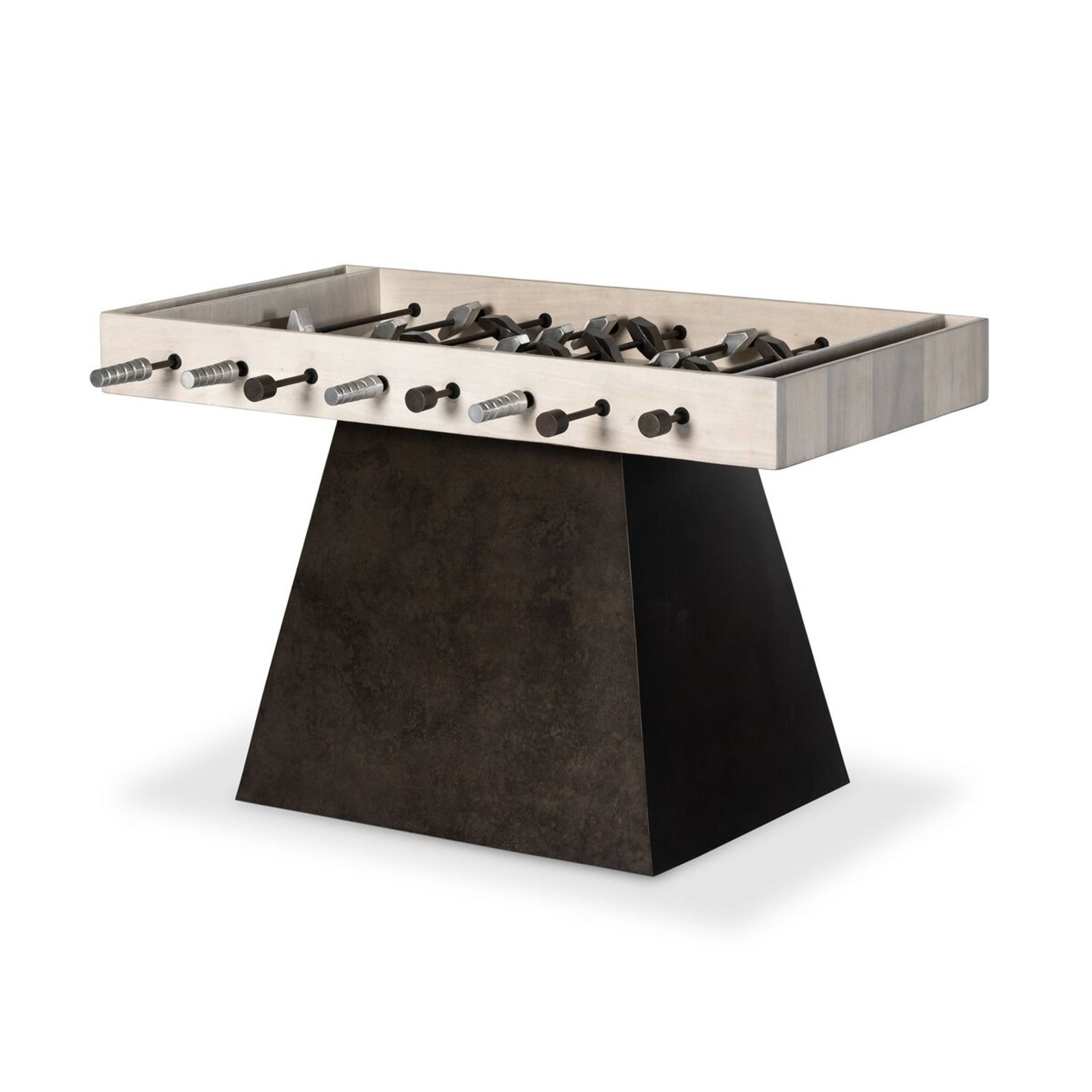 Foosball Table in Aged Metal & Bleached Guanacaste gallery detail image