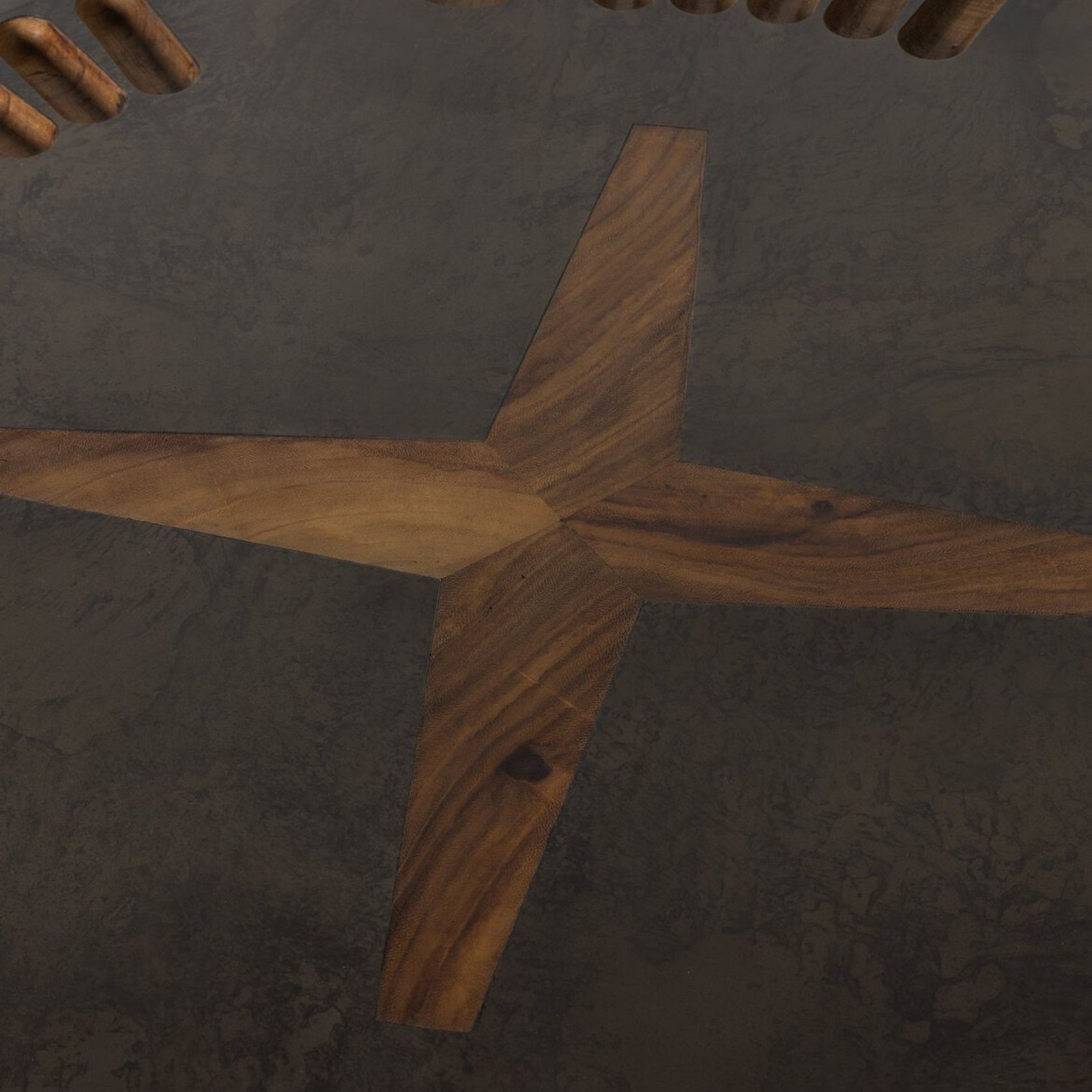 Poker Table in Natural Brown Guanacaste gallery detail image
