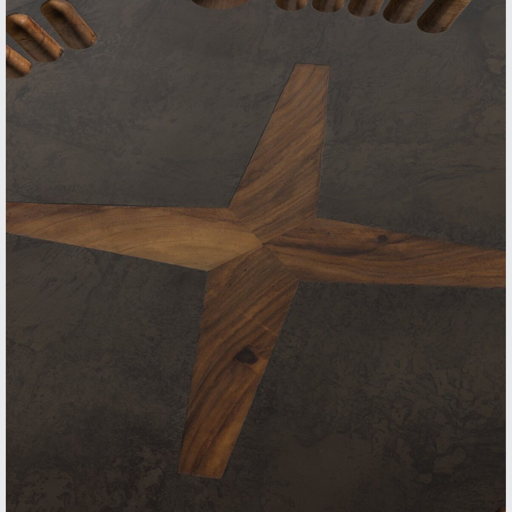 Poker Table in Natural Brown Guanacaste gallery detail image