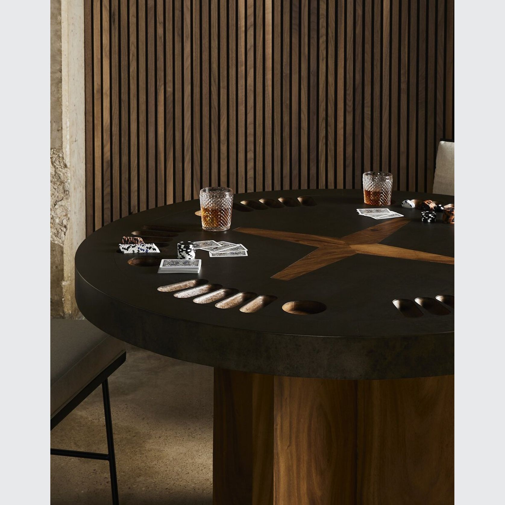 Poker Table in Natural Brown Guanacaste gallery detail image