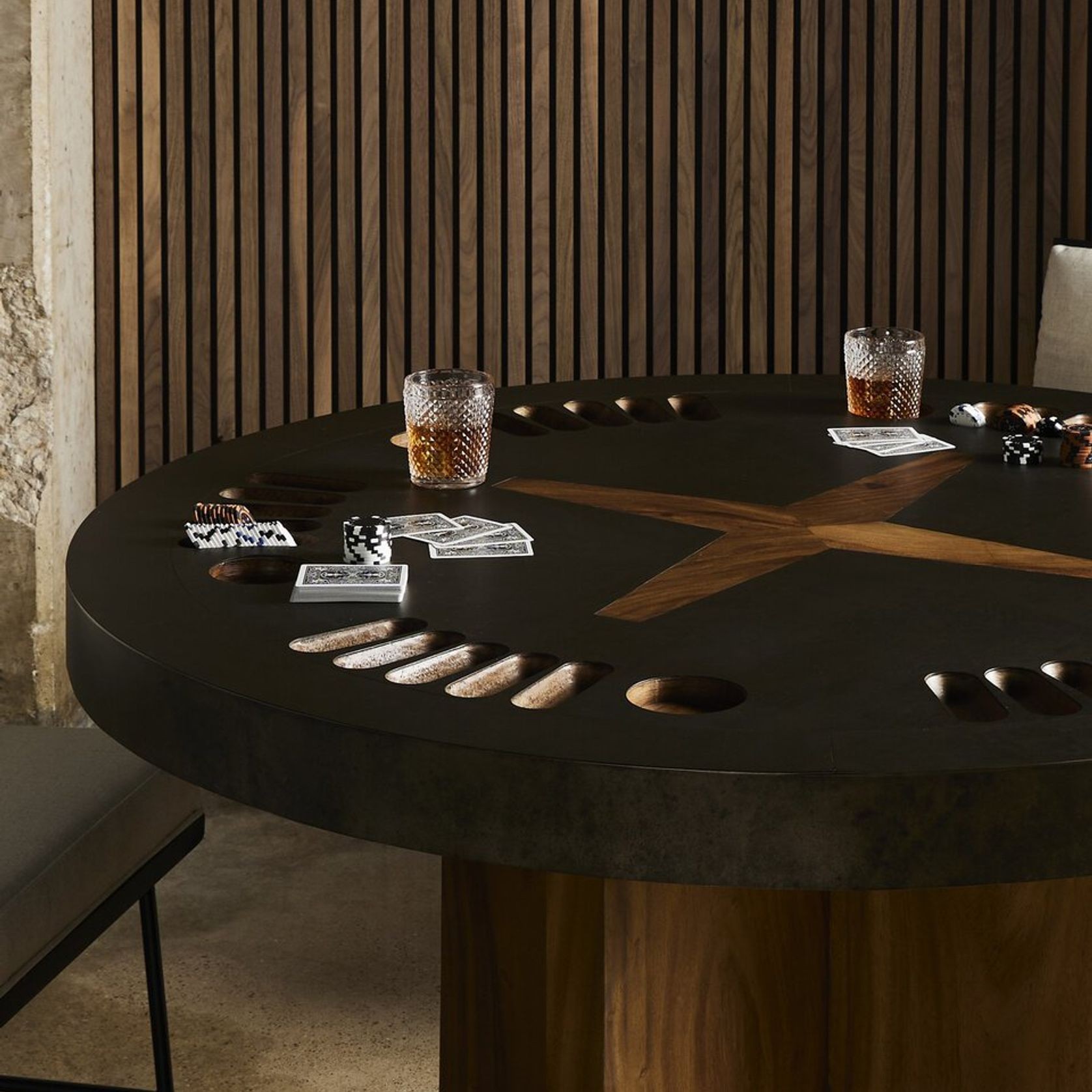 Poker Table in Natural Brown Guanacaste gallery detail image