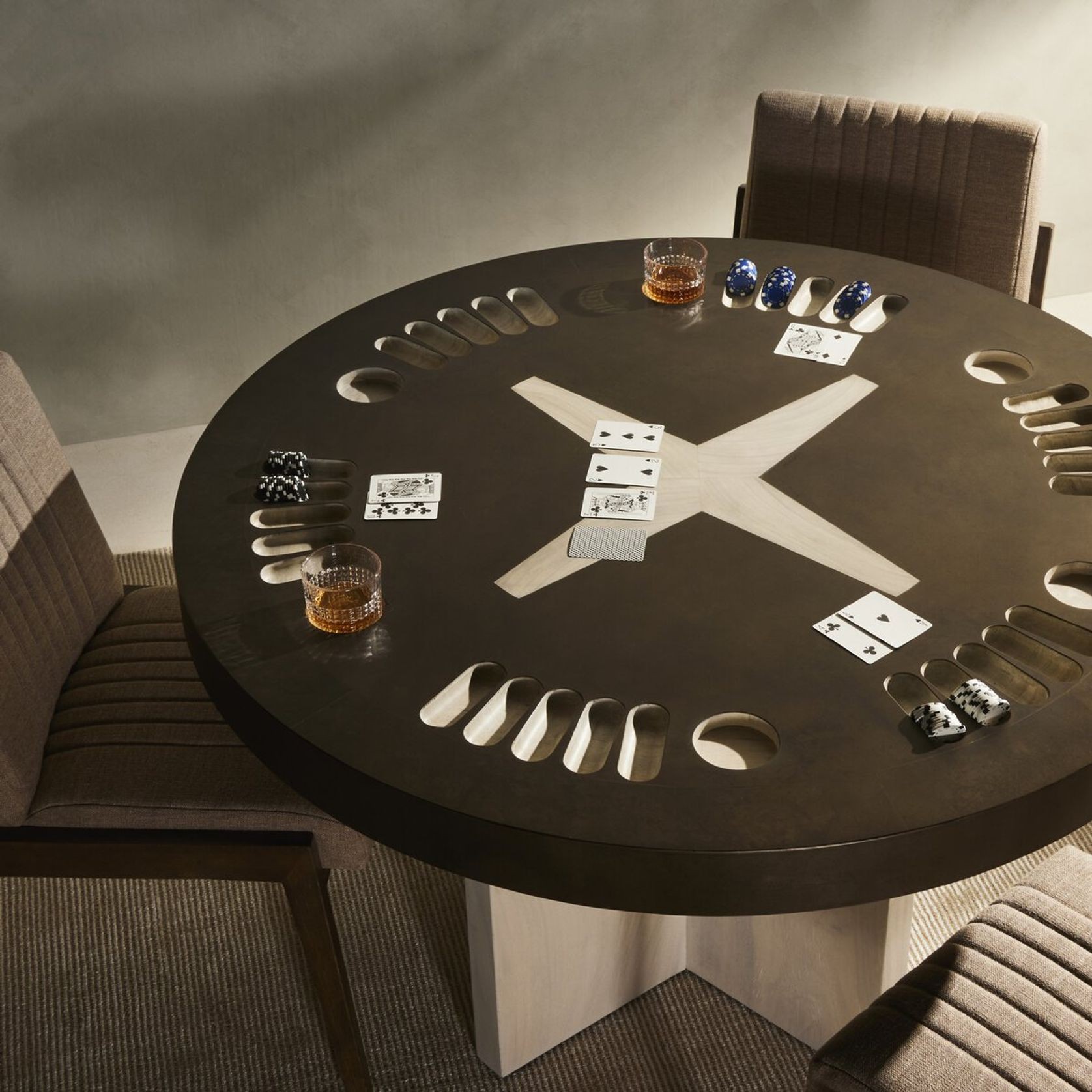 Poker Table in Bleached Guanacaste gallery detail image