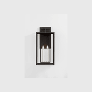 Robertson 2 Light Outdoor Wall Lantern - Large in Textured Black gallery detail image