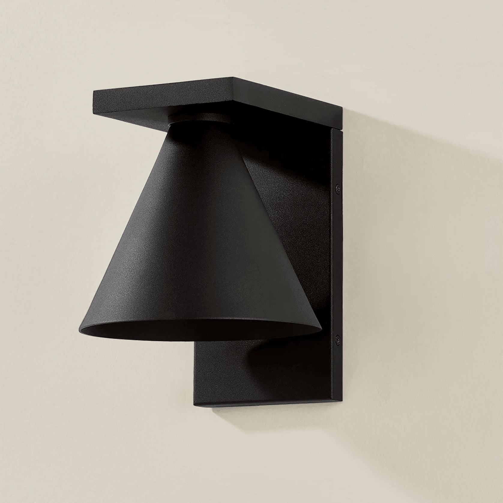 Tovan 1 Light Outdoor Wall Sconce - Large In Textured Black gallery detail image