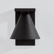 Tovan 1 Light Outdoor Wall Sconce - Large In Textured Black gallery detail image