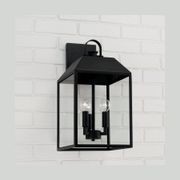 Brook 3 Light Outdoor Wall Lantern - Medium In Black gallery detail image