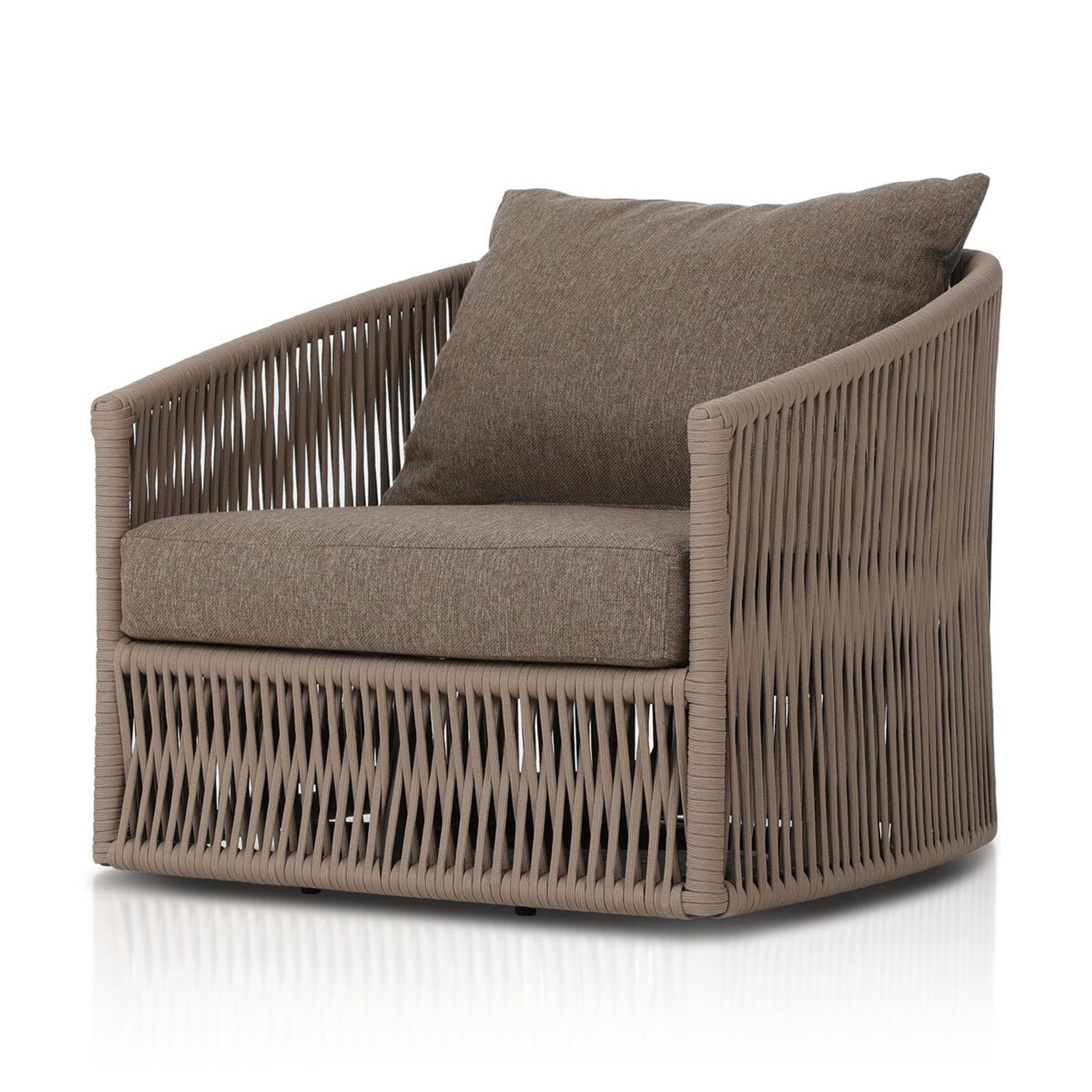 Porto Outdoor Swivel Chair in Ellor Brown gallery detail image