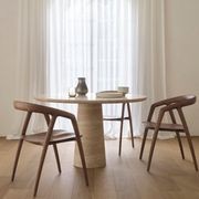 Travertine Kora Round Dining Table gallery detail image