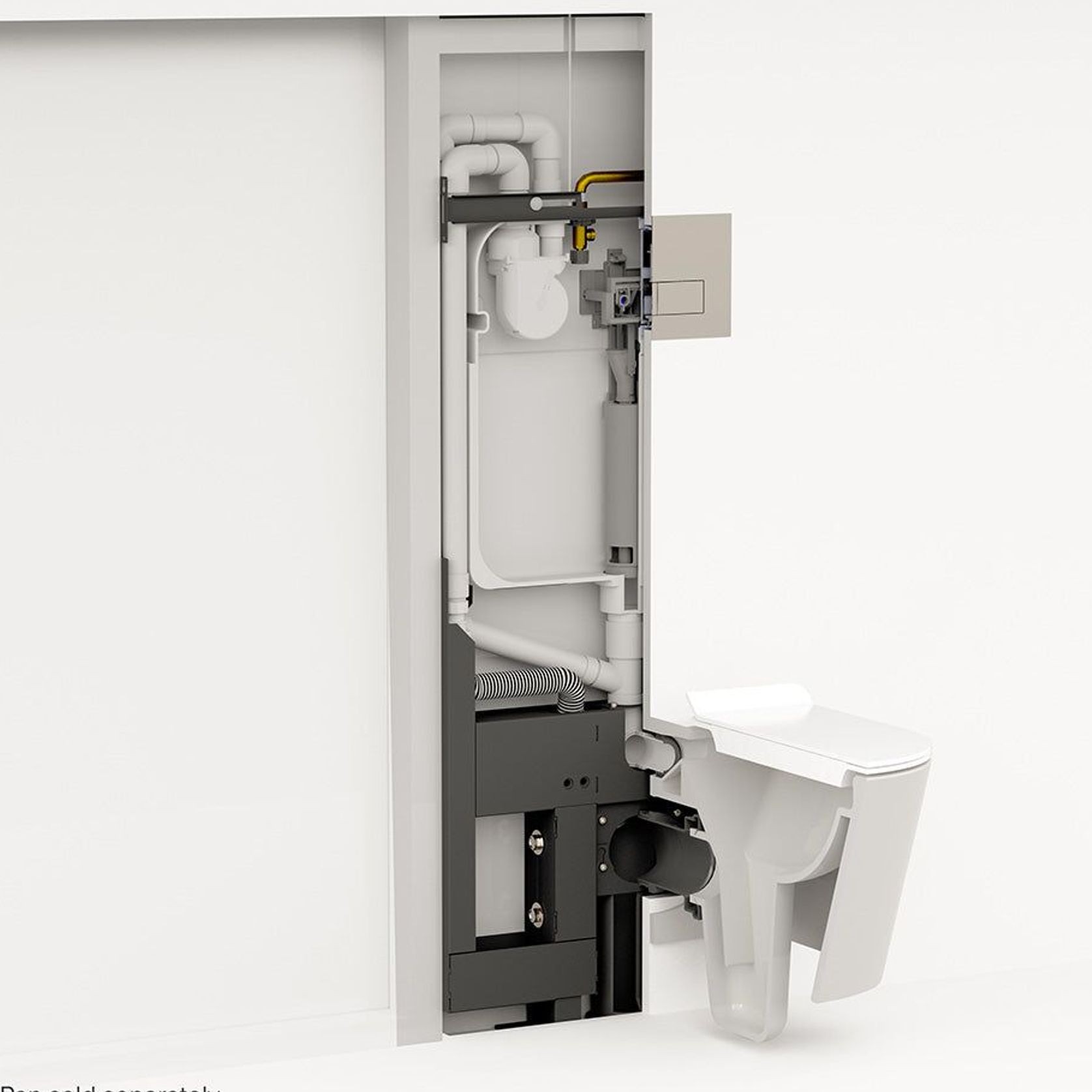 Milu In-wall Cistern with Odourless By Expella for Wall Hung Pans gallery detail image