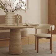 Travertine Kora Round Dining Table gallery detail image