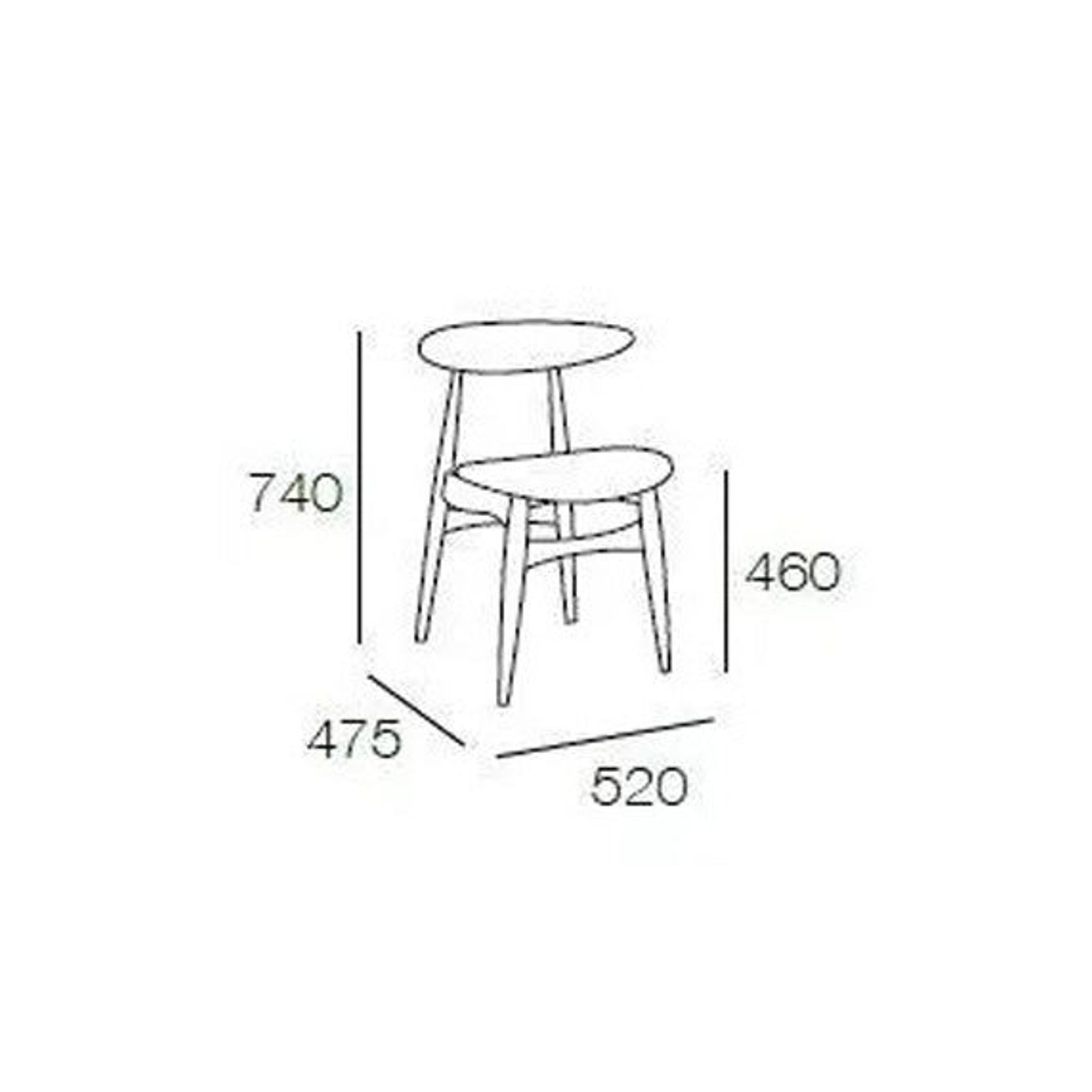 Tricia Dining Chair - Walnut + Black gallery detail image