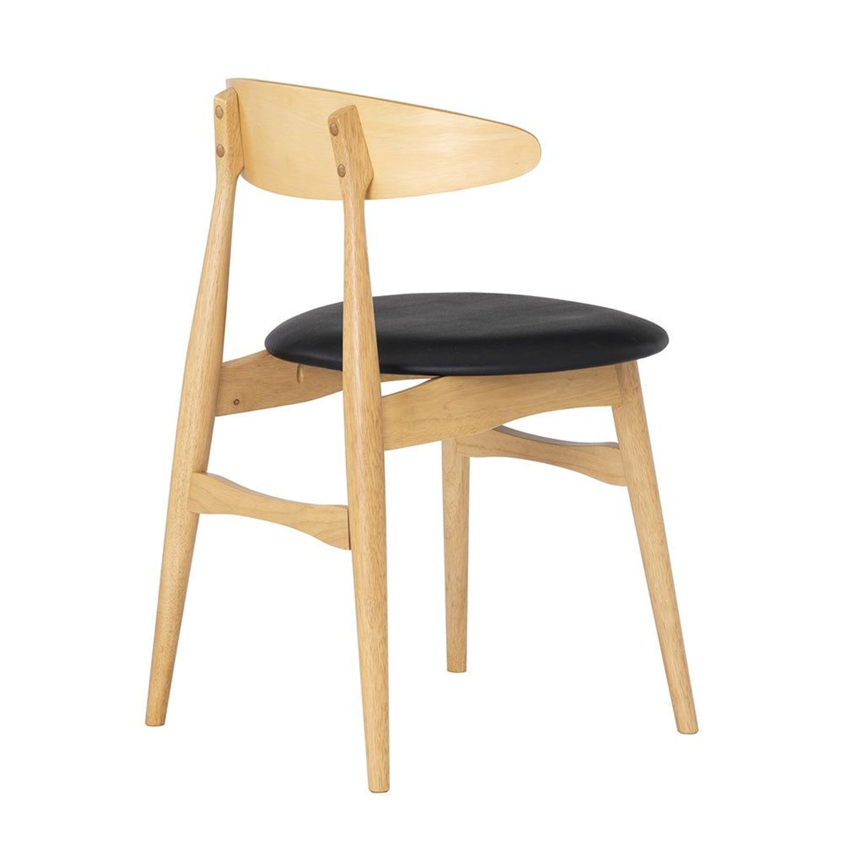 TELYN Dining Chair - Oak + Black gallery detail image