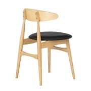 TELYN Dining Chair - Oak + Black gallery detail image