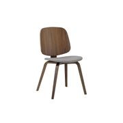 AVARIE Dining Chair - Grey & Walnut gallery detail image