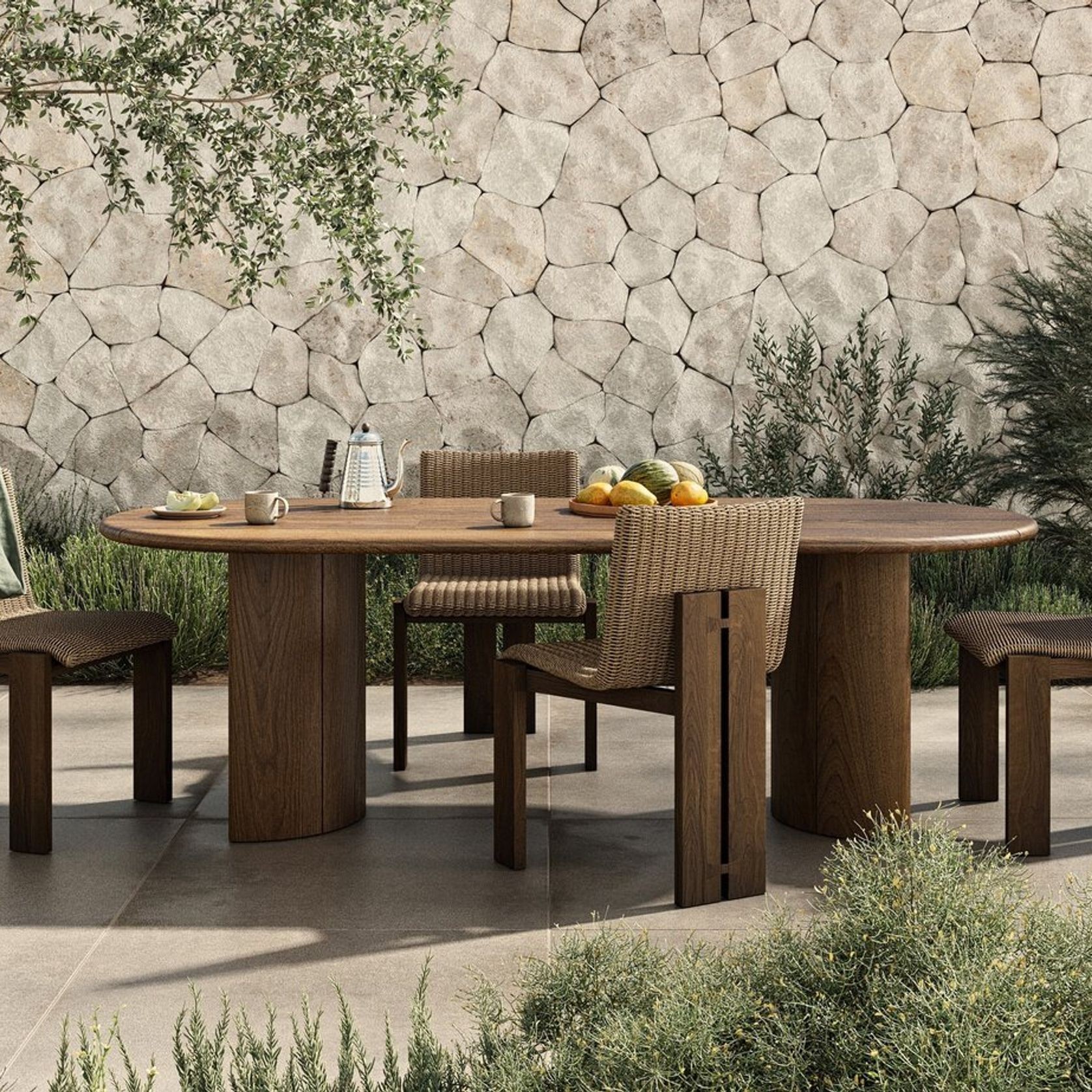 Roxy Outdoor Dining Chair in Faux Dark Hyacinth gallery detail image