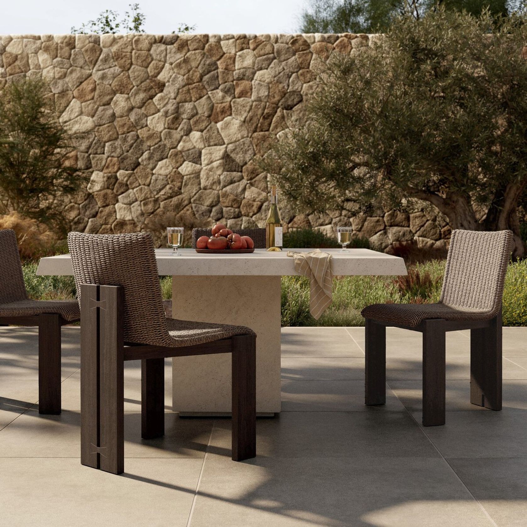 Roxy Outdoor Dining Chair in Faux Dark Hyacinth gallery detail image