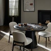 Skye Poker Table in Washed Black & Bluestone gallery detail image