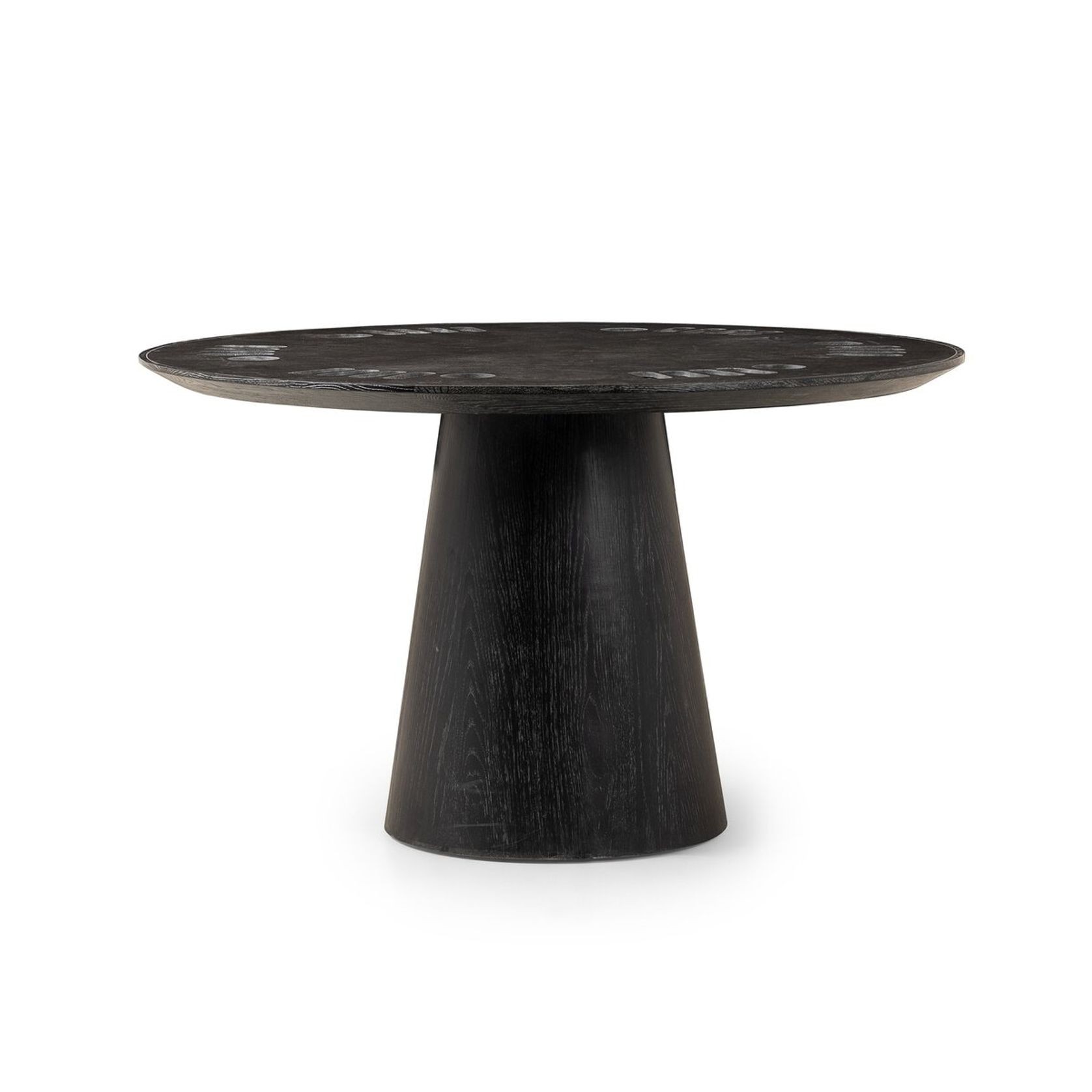 Skye Poker Table in Washed Black & Bluestone gallery detail image