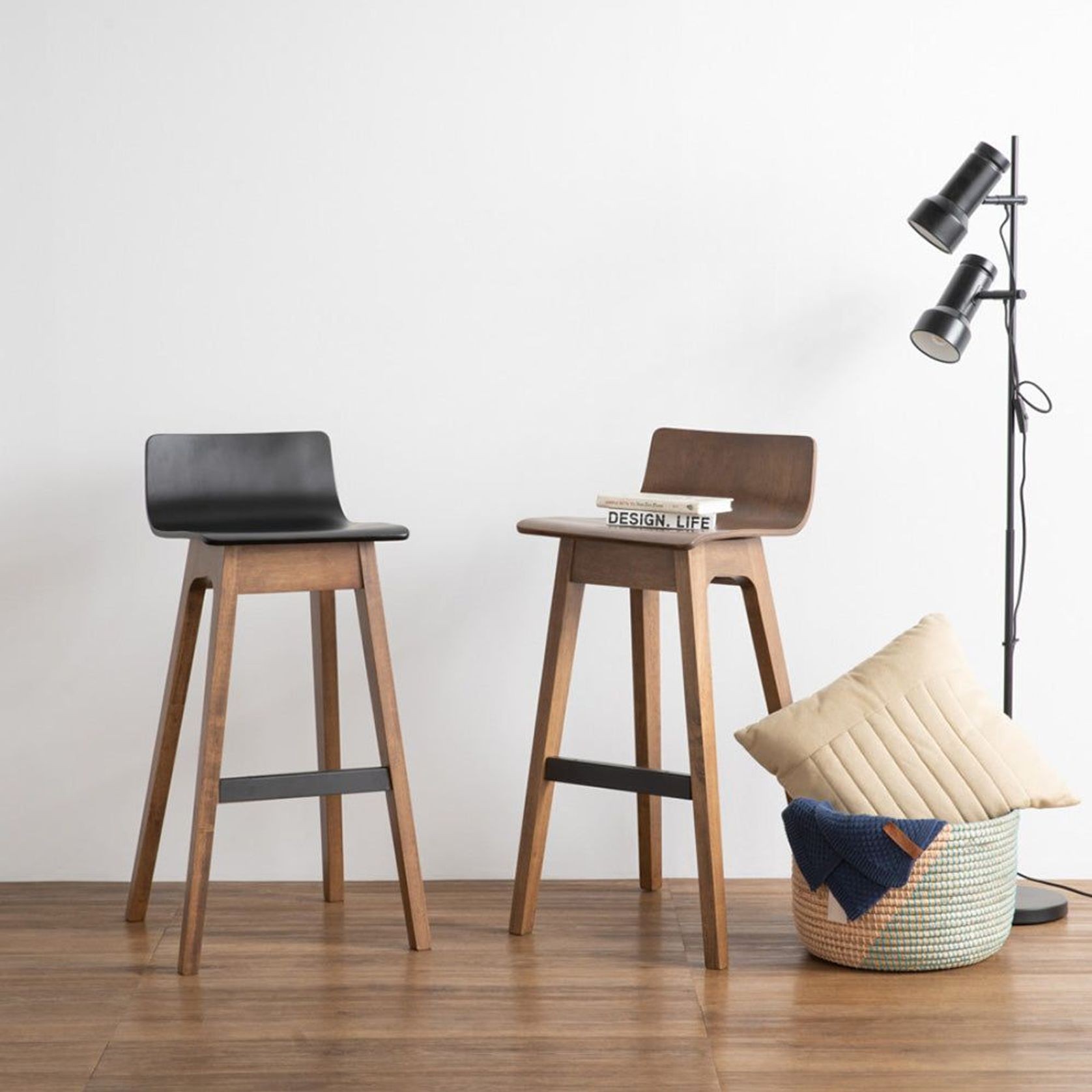 AVA Bar Stool - Walnut gallery detail image