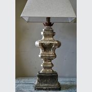 Large Italian Carved & Silvered Lamps gallery detail image