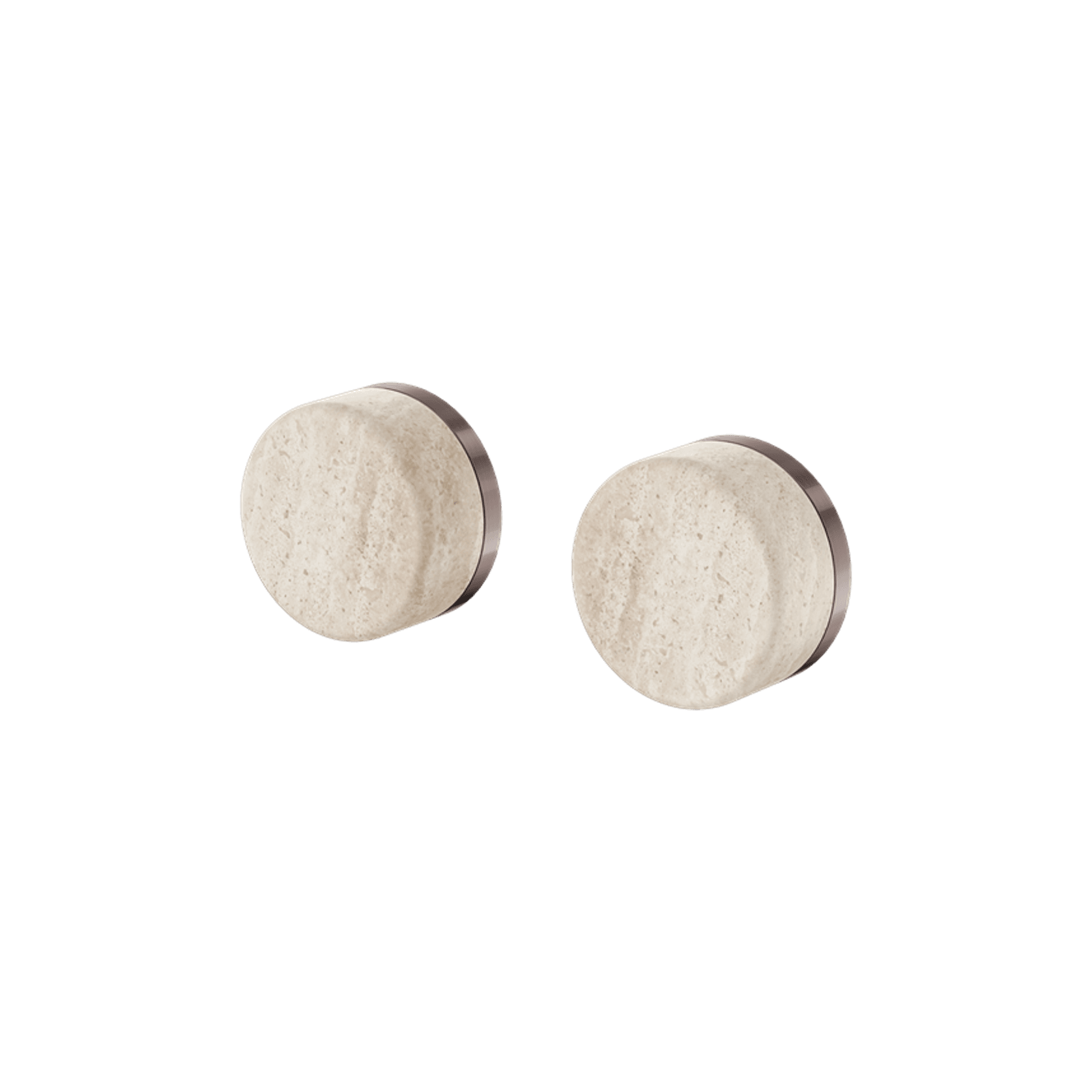 Serenity Wall Top Assembly With Rome Travertine Handle Brushed Bronze gallery detail image