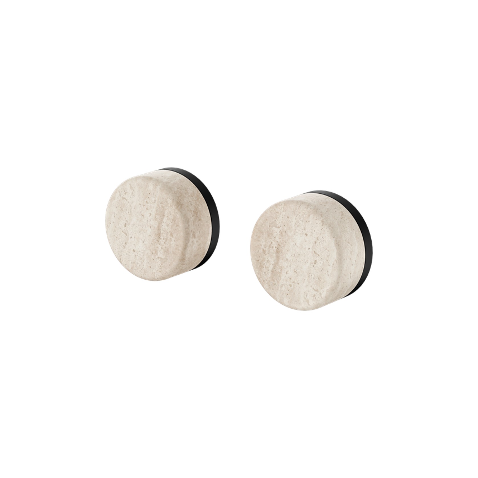 Serenity Wall Top Assembly With Rome Travertine Handle Matte Black gallery detail image