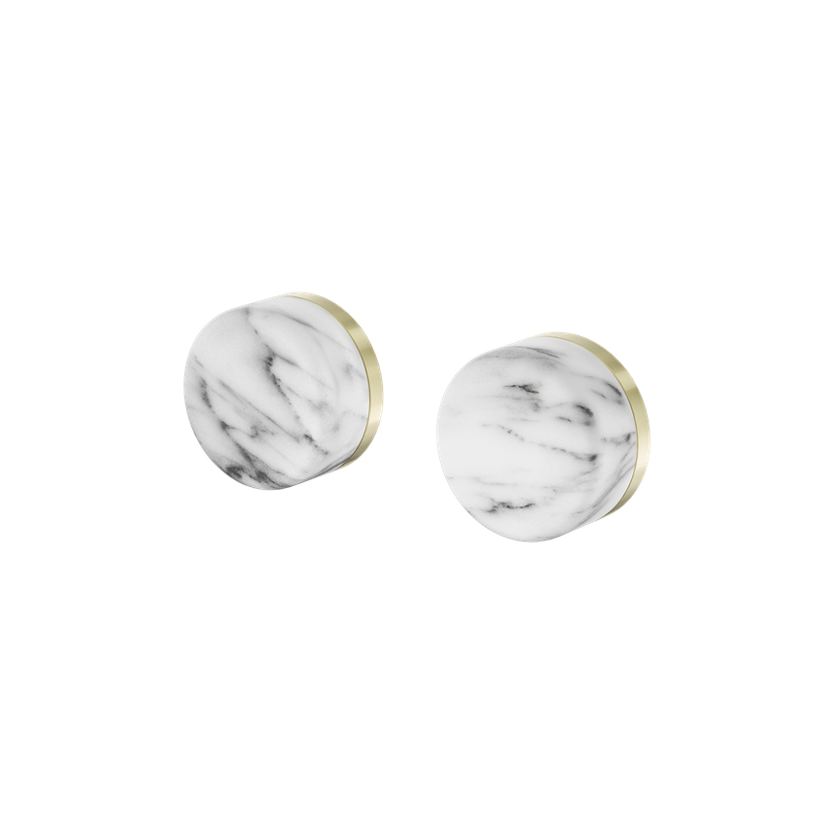 Serenity Wall Top Assembly With Arabescato Corchia Handle Brushed Gold gallery detail image