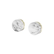Serenity Wall Top Assembly With Arabescato Corchia Handle Brushed Gold gallery detail image