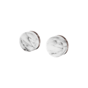 Serenity Wall Top Assembly With Arabescato Corchia Handle Brushed Bronze gallery detail image