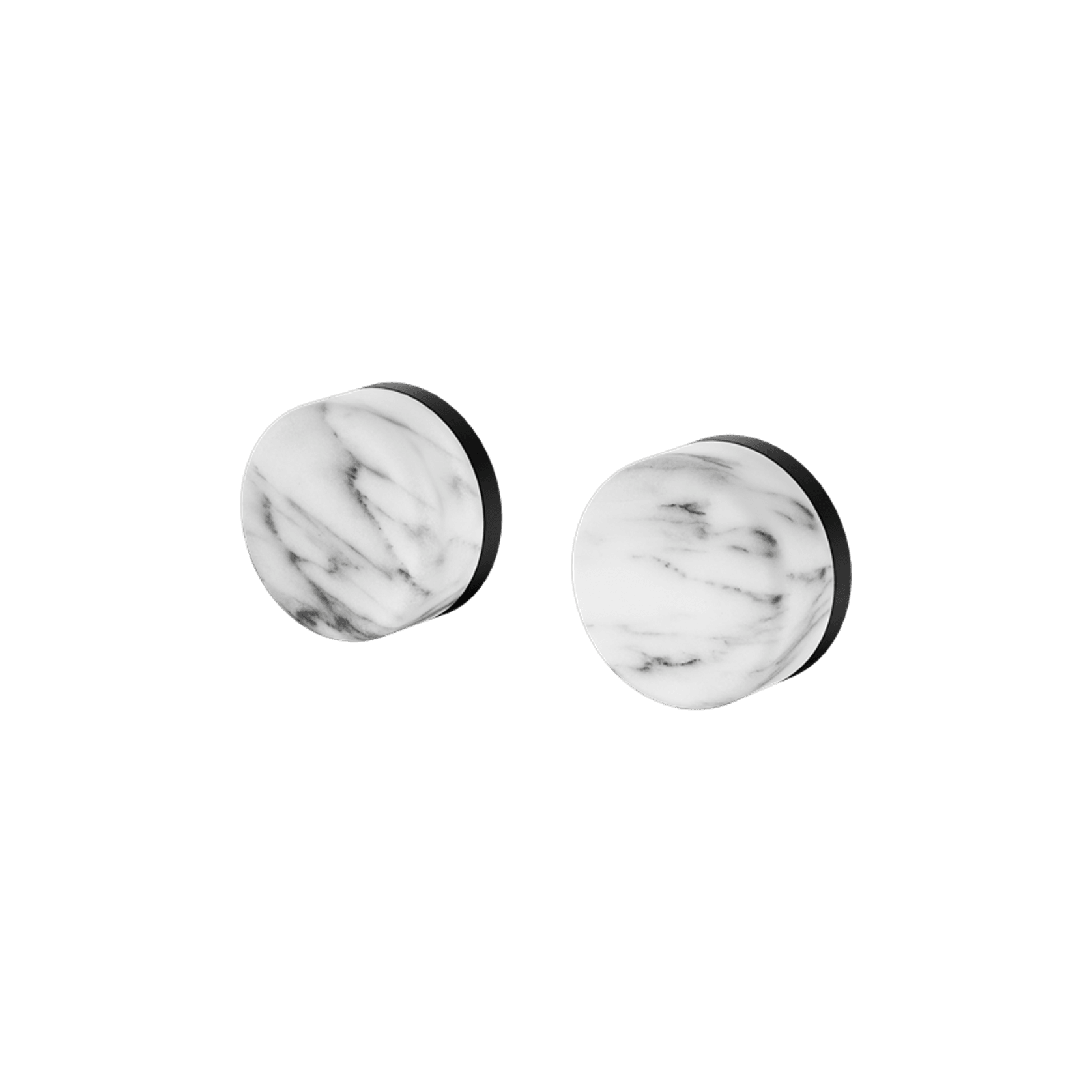 Serenity Wall Top Assembly With Arabescato Corchia Handle Matte Black gallery detail image