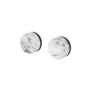 Serenity Wall Top Assembly With Arabescato Corchia Handle Matte Black gallery detail image