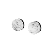 Serenity Wall Top Assembly With Arabescato Corchia Handle Matte Black gallery detail image