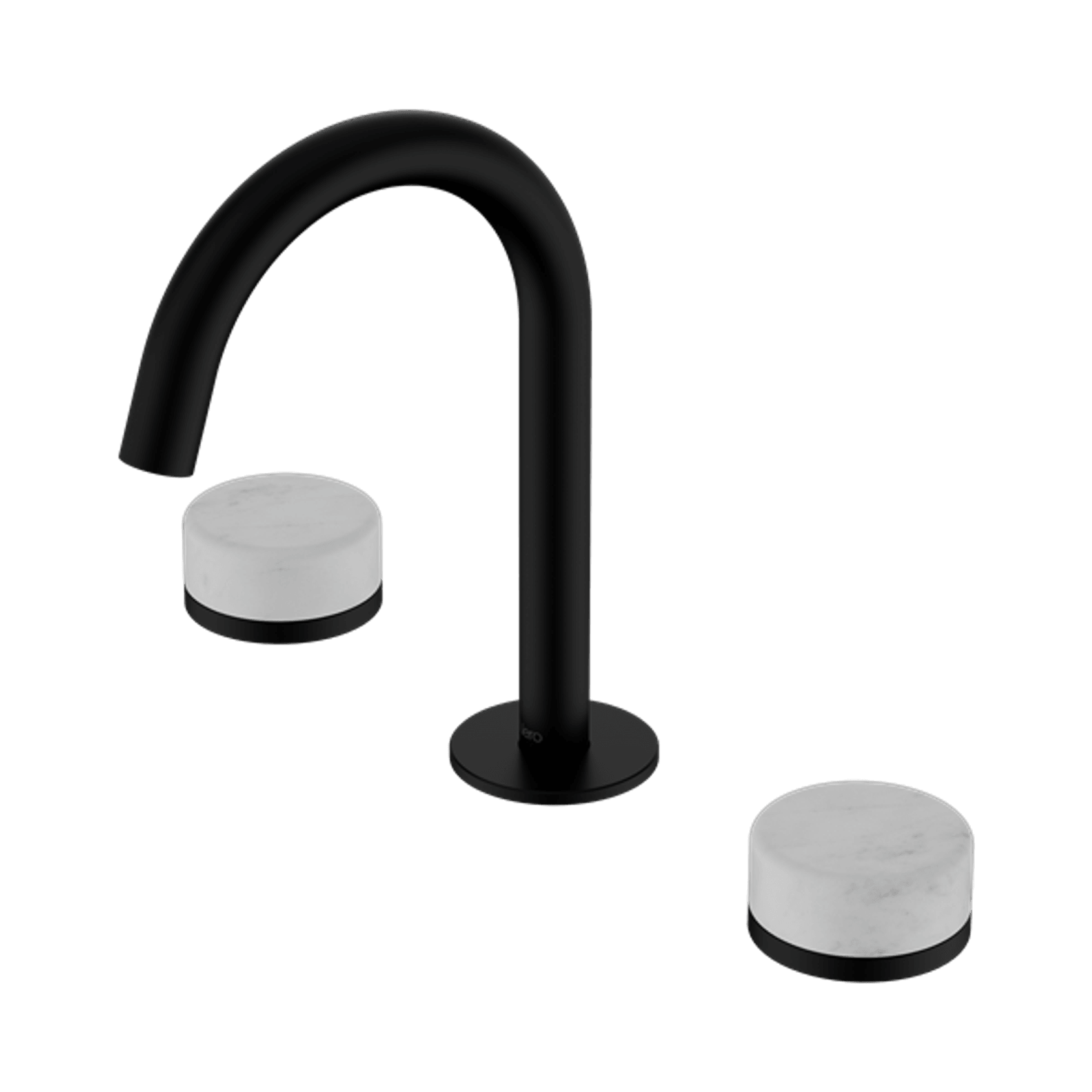 Serenity Basin Set Arc Spout With Carrara Handle Matte Black gallery detail image
