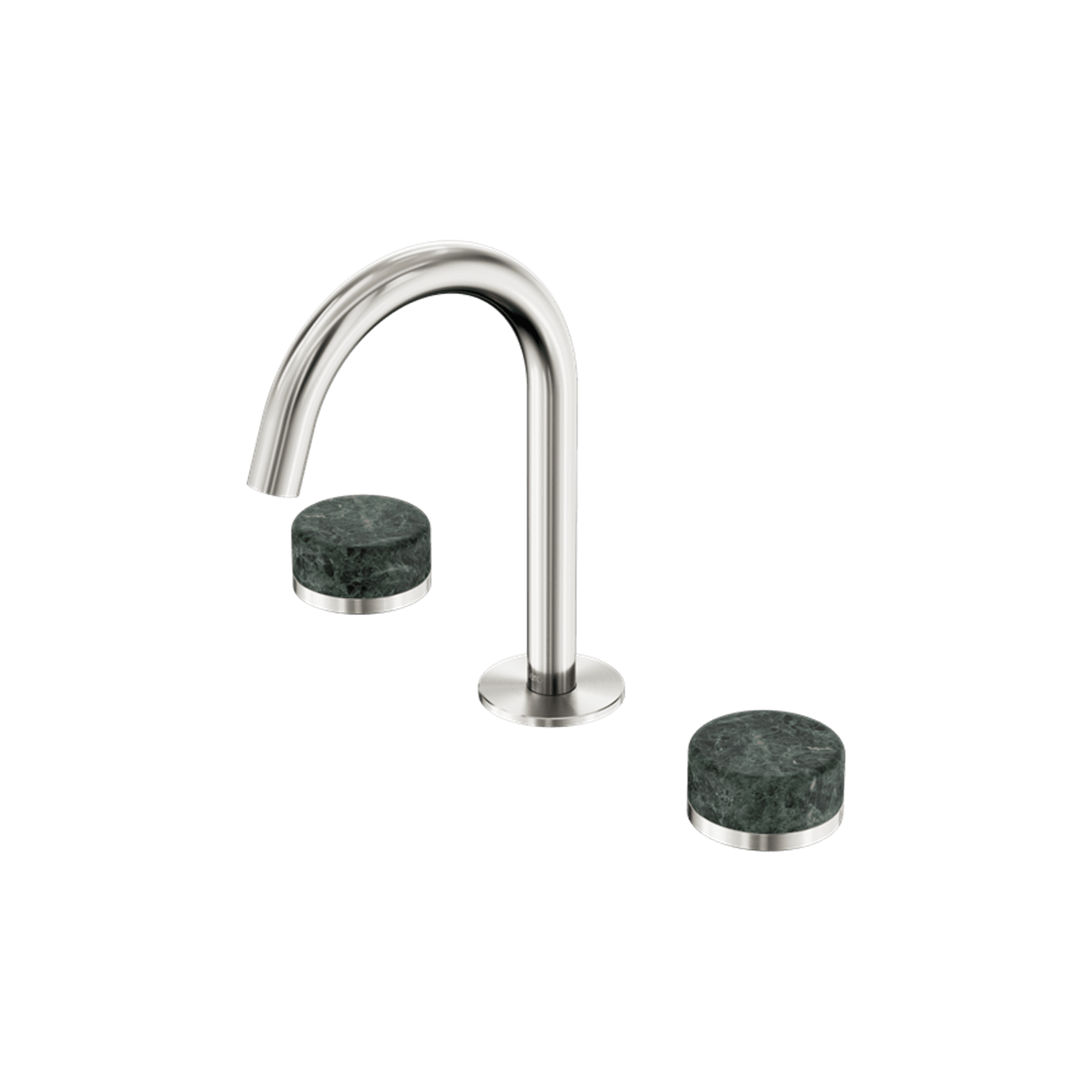 Serenity Basin Set Arc Spout With Verde Alpi Handle Brushed Nickel gallery detail image