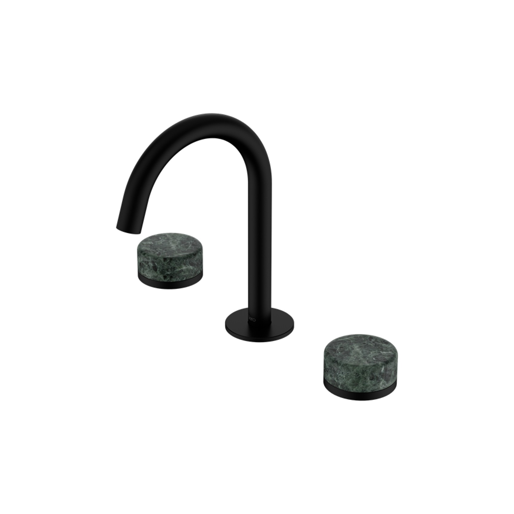Serenity Basin Set Arc Spout With Verde Alpi Handle Matte Black gallery detail image