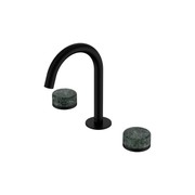 Serenity Basin Set Arc Spout With Verde Alpi Handle Matte Black gallery detail image