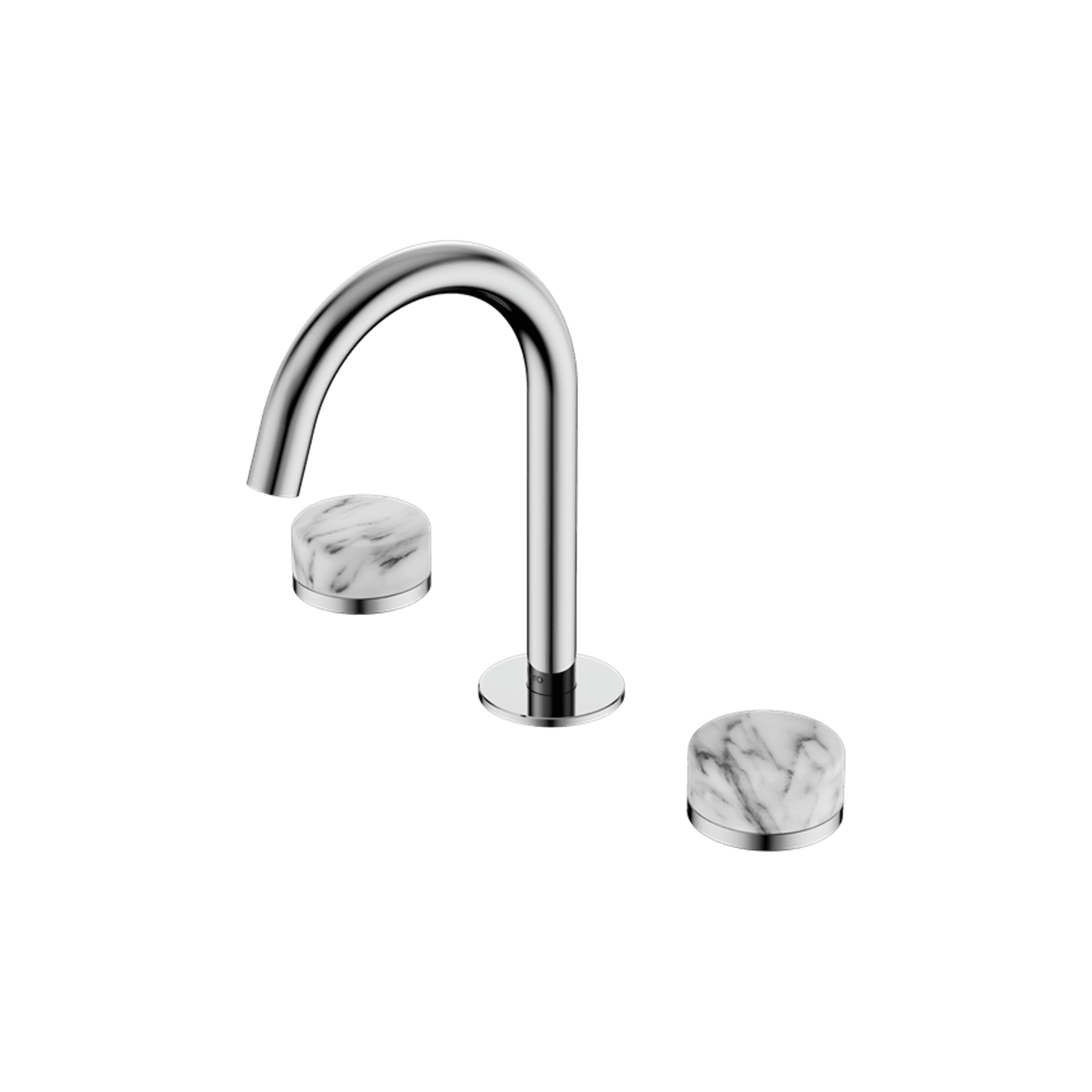 Serenity Basin Set Arc Spout With Arabescato Corchia Handle Chrome gallery detail image