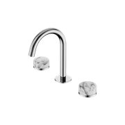 Serenity Basin Set Arc Spout With Arabescato Corchia Handle Chrome gallery detail image