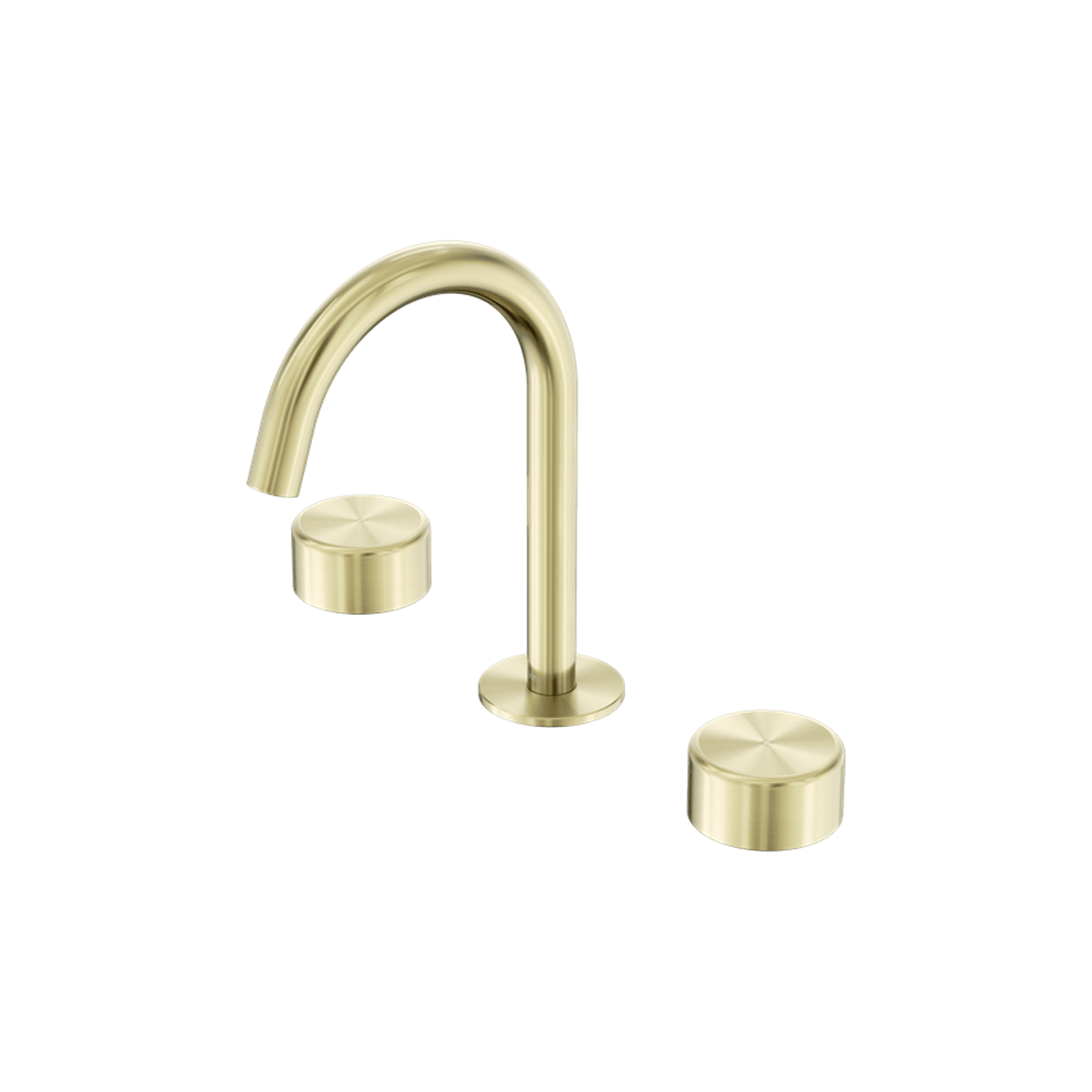 Serenity Basin Set Arc Spout With Metal Handle Brushed Gold gallery detail image