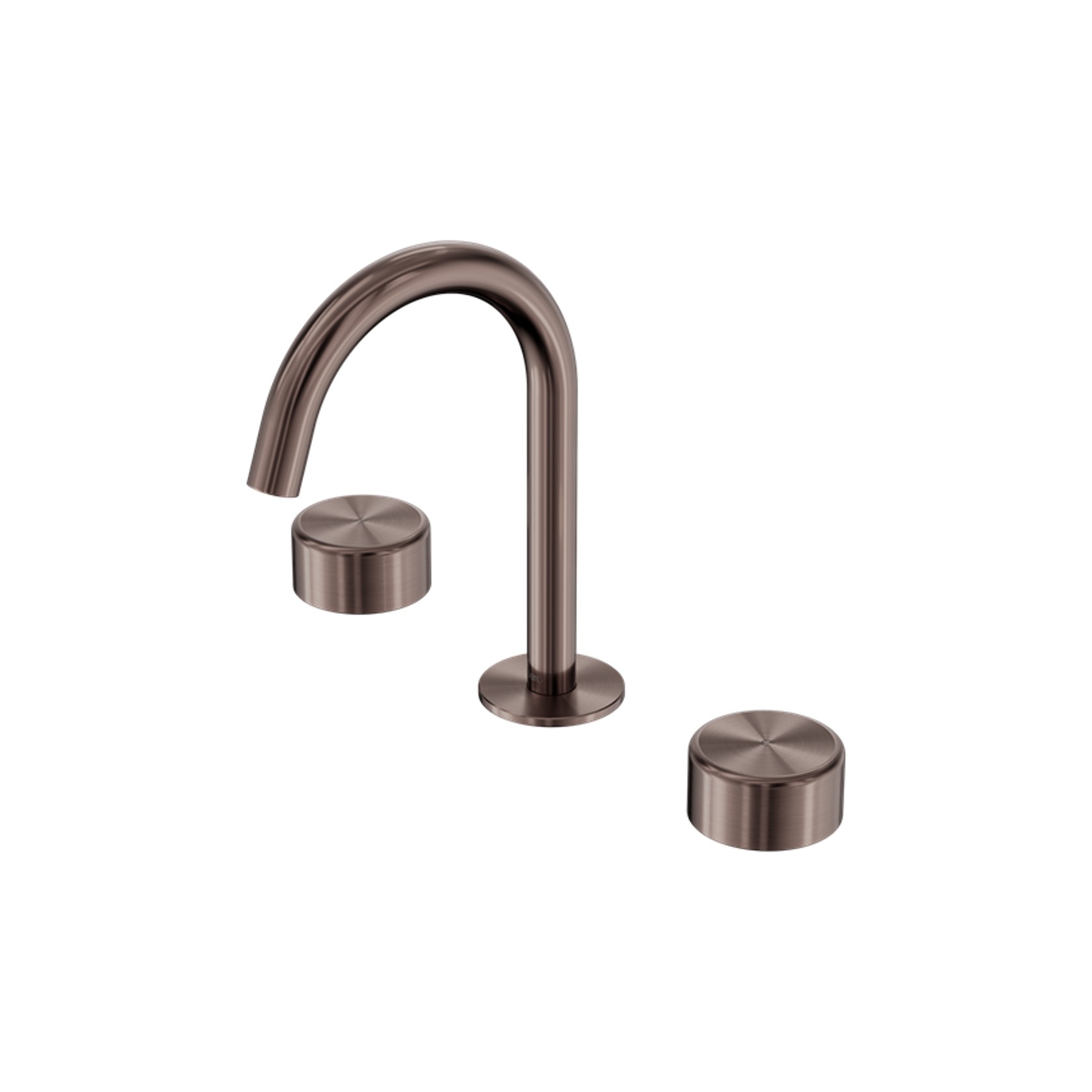 Serenity Basin Set Arc Spout With Metal Handle Brushed Bronze gallery detail image