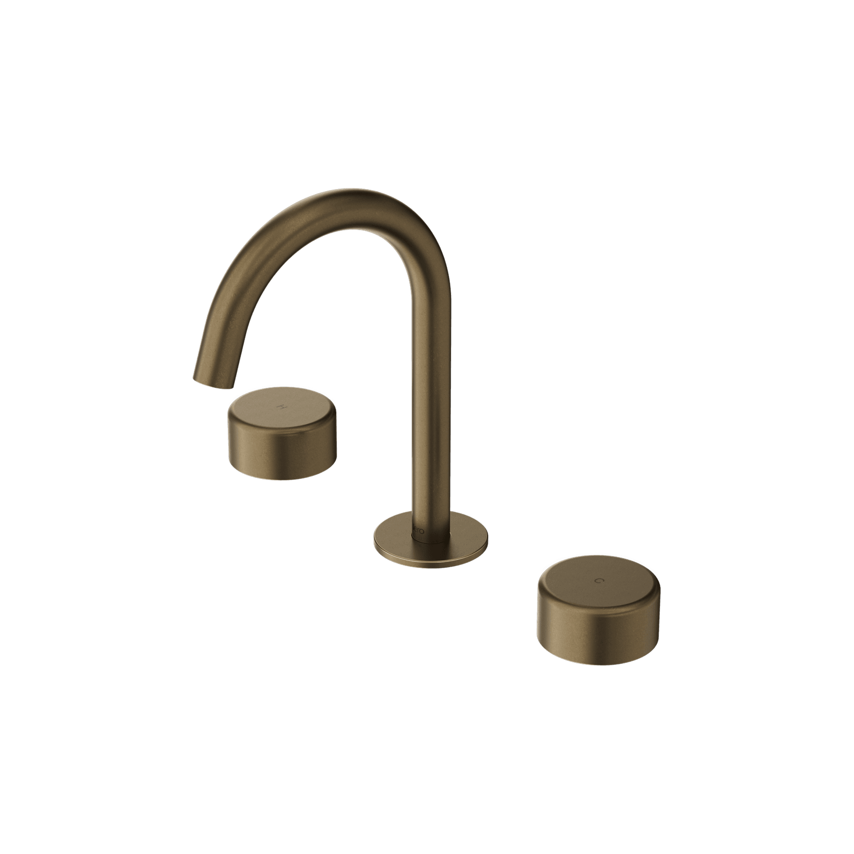 Serenity Basin Set Arc Spout With Metal Handle Tumbled Antique Brass gallery detail image